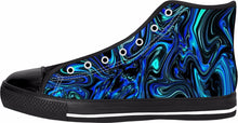 Blue Swirl Men's High Top Snekers