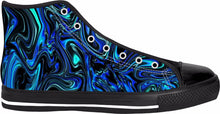 Blue Swirl Men's High Top Snekers