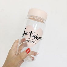 Transparent Bear Print Bottle